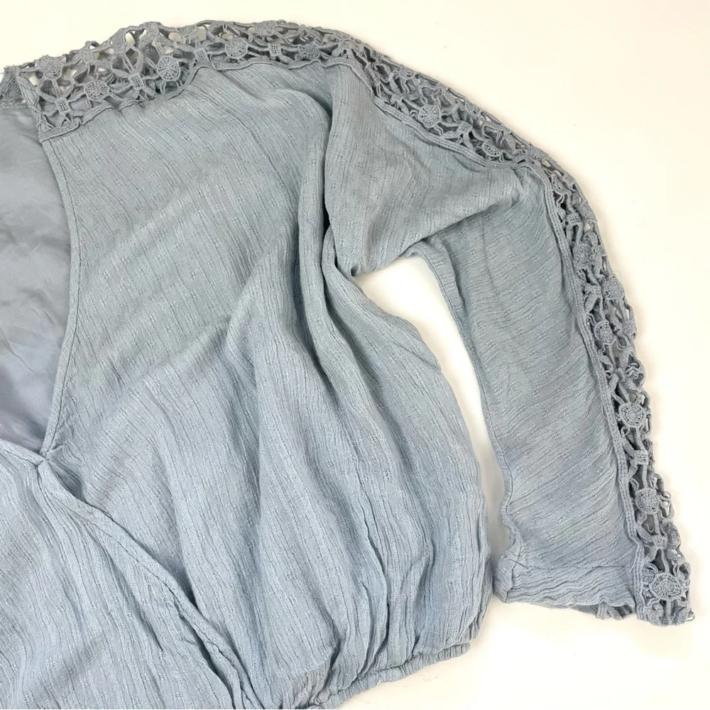 Free‎ People Runaway Crochet Lace Banded Wrap Top